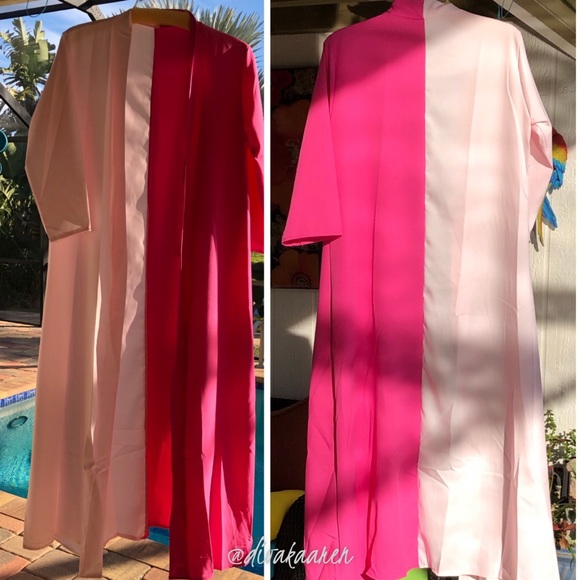 New Sizes Duster Cardigan Kimono Pink - Picture 6 of 8